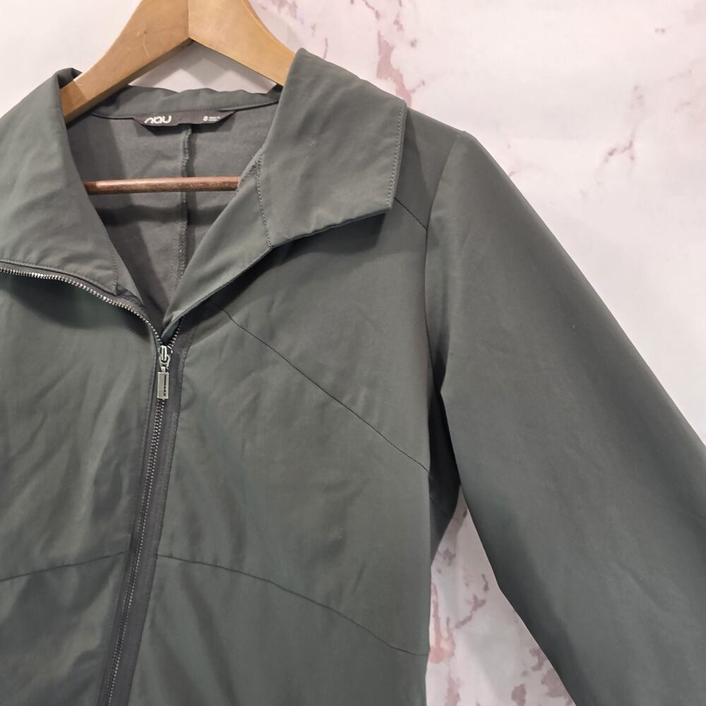 Nau Dress Womens 8 M Gray Windbreaker Zip Long Sleeve Tech Nique Assymetric - Picture 12 of 13